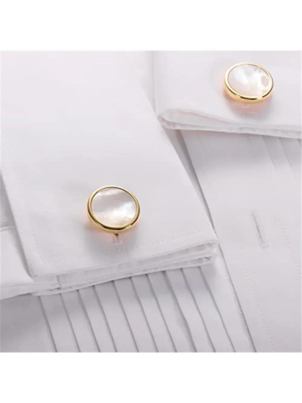 Men's Mother-of-Pearl Tuxedo Shirt Button and Cufflink Set